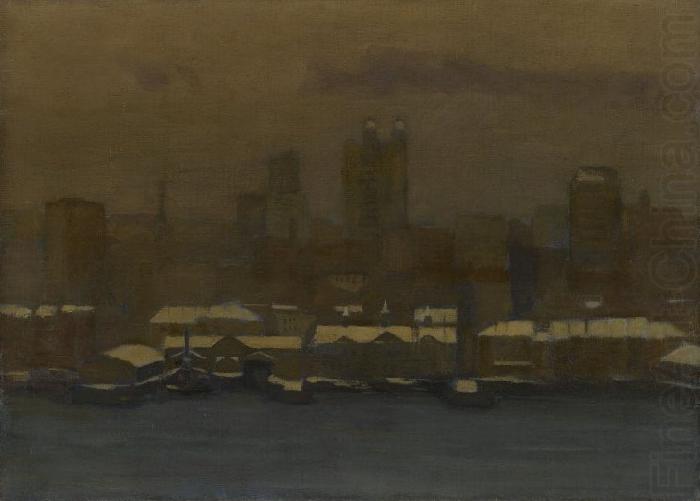 River Front, New York, in Winter, unknow artist